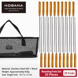 NOBANA CLS Stainless Steel BBQ Skewers Set