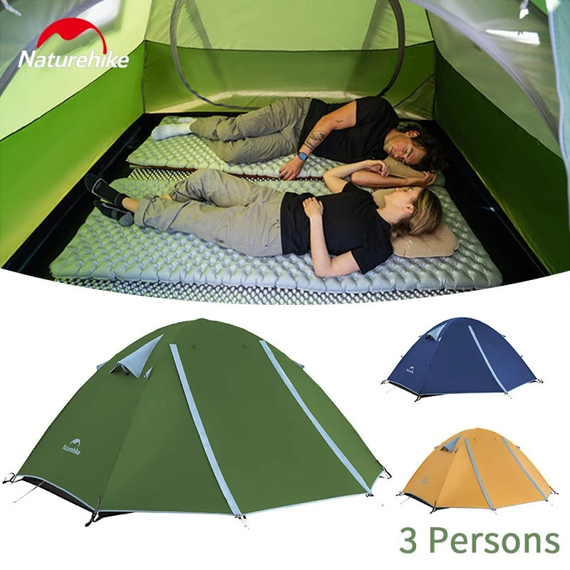 naturehike 3 person tent Naturehike Bleik Series 3 Person Double Layer Waterproof Camping Tent – Chaser.pk