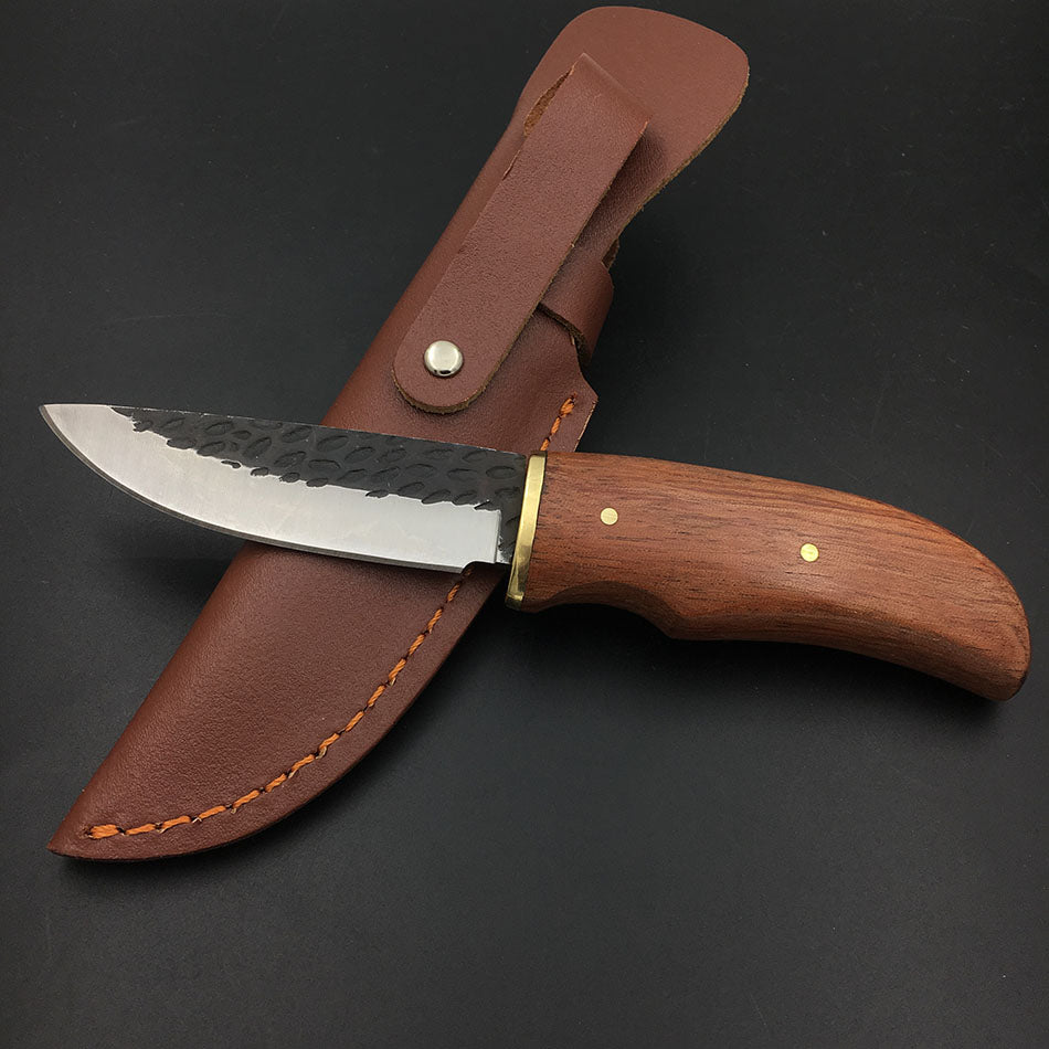Carbon Steel Fixed Blade Wood Handle Knife Chaser.pk