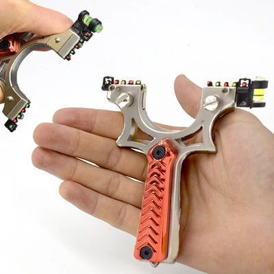 Alloy Anti-skid Handle Design Slingshot With Rubber Band