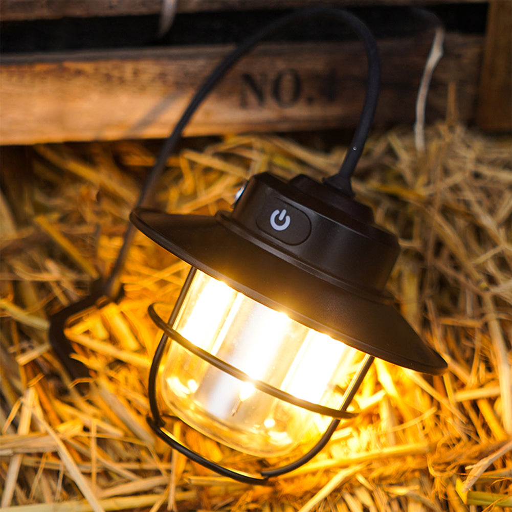 LED Lantern Vintage Portable Camping Tent Hanging Light LY15