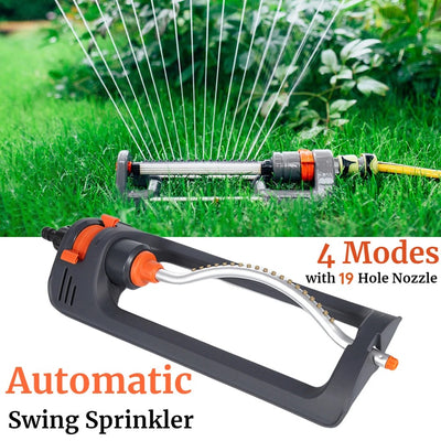Lawn Swing Oscillating Sprinkler 4 Mode 19 Nozzle Automatic Garden Sprayer System
