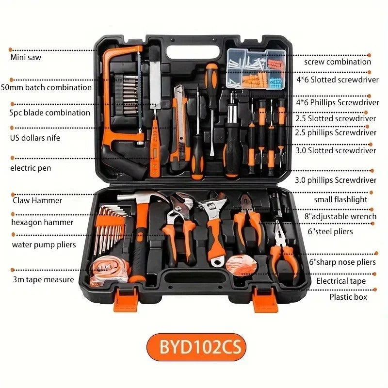 102 Pieces General Tool-Set Household Hand Tool Kit