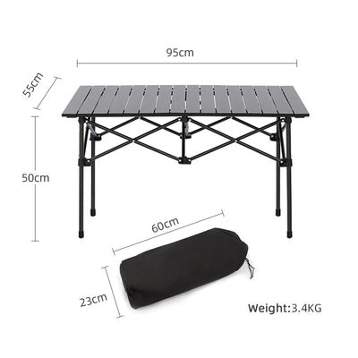 Large Size Aluminum Table With 6 Stools