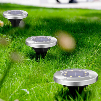 4 Solar Garden Disc Lights