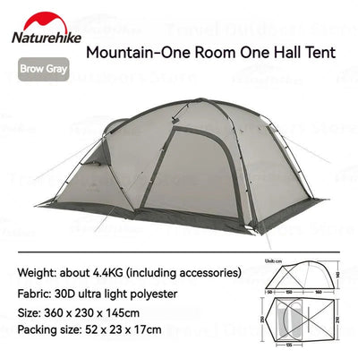 Naturehike One Bedroom One Living Room Tent With Chimney Hole