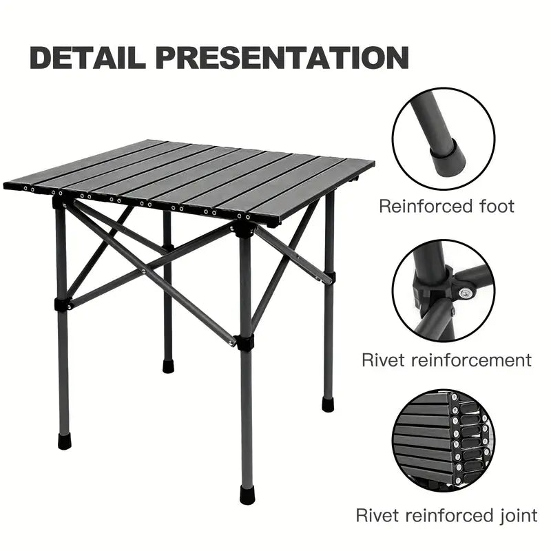 Folding Aluminum Outdoor Table Large