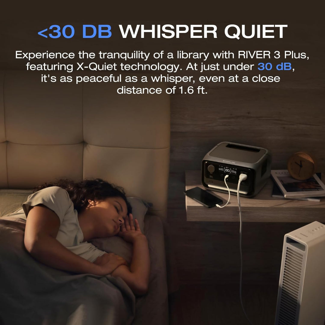 ECOFLOW Portable Power Station RIVER 3 Plus 600W (X-Boost 1200W)