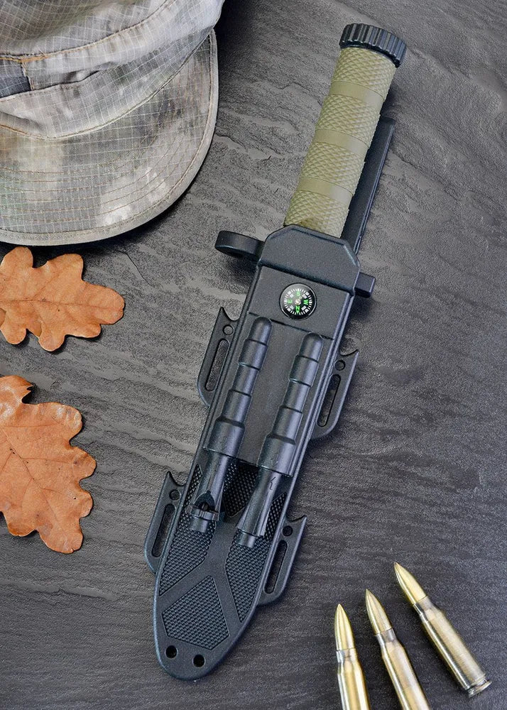 Columbia 2528B Multipurpose Tactical Dagger With Compass & Fire Starter