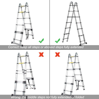 Folding Aluminum Double Ladder