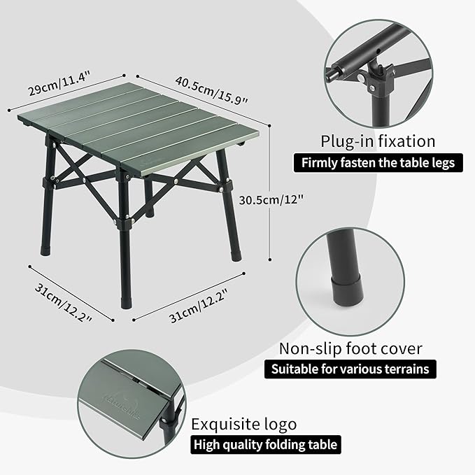 Naturehike Outdoor Portable Folding Table Green – Chaser.pk