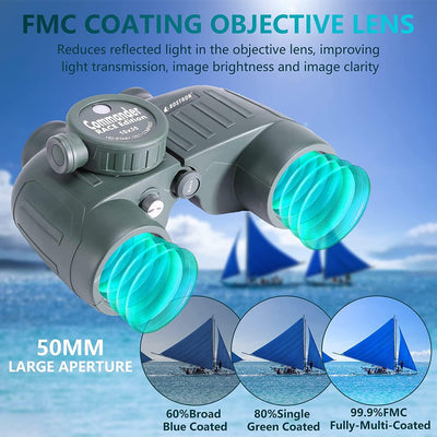 BOSTRON 10x50 Binocular With Compass Commander Race Edition
