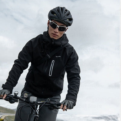 Naturehike Soft Shell Hiking Winter Windbreaker Jacket Hooded BLACK
