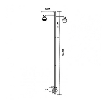 ShineTrip Telescopic Double Head Lighting Pole With Nail