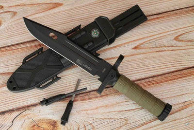 Columbia 2528B Multipurpose Tactical Dagger With Compass & Fire Starter