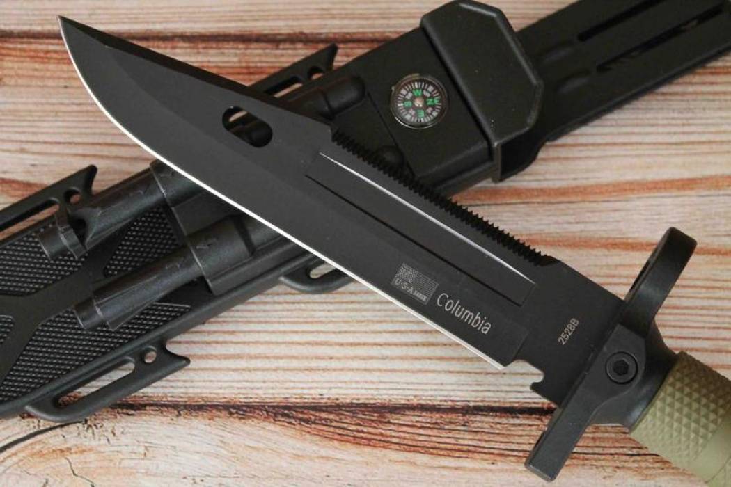 Columbia 2528B Multipurpose Tactical Dagger With Compass & Fire Starter