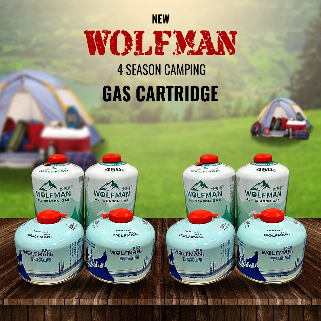 New WOLFMAN 4 Season Camping Gas Cartridge