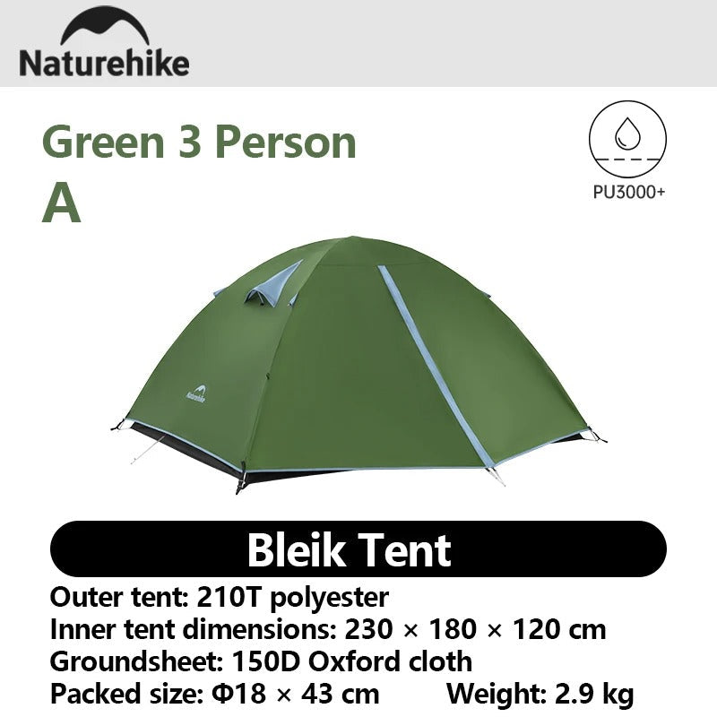 naturehike 3 person tent Naturehike Bleik Series 3 Person Double Layer Waterproof Camping Tent – Chaser.pk