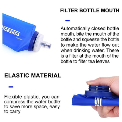 Widesea Camping 600ml Soft Water Bottle