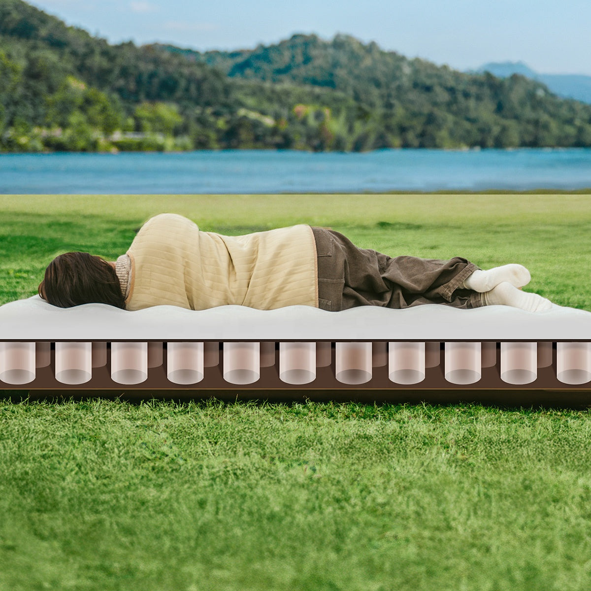 Naturehike 25CM Outdoor Camping Mattress with Built-in Pump