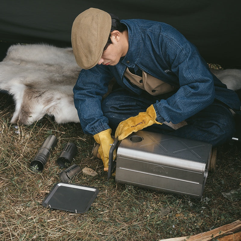 Naturehike Outdoor Pure Titanium Firewood Stove With 2M Chimney