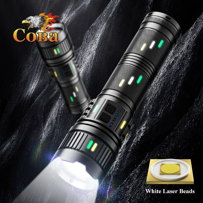 COBA Ultra Bright 100w White Laser Long-Range Flashlight G400
