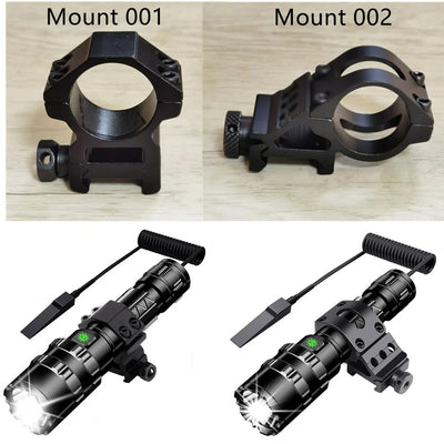 LED Tactical Hunting Flashlight USB Rechargeable