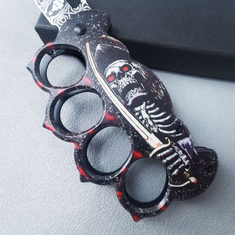Blood Skull Tactical Security Knucle Knife X81