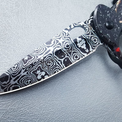 Blood Skull Tactical Security Knucle Knife X81