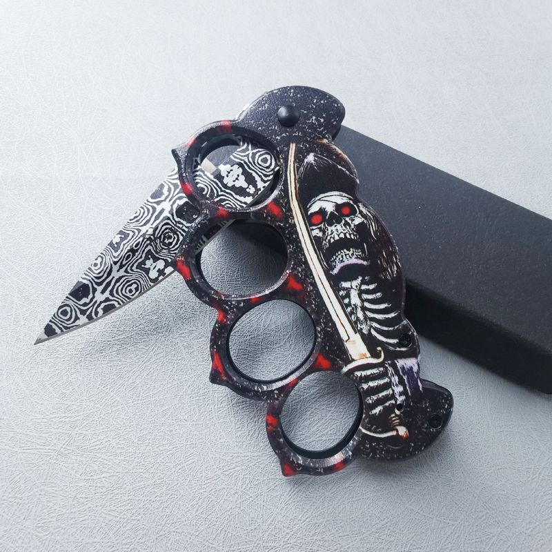 Blood Skull Tactical Security Knucle Knife X81