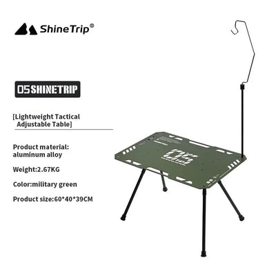 ShineTrip New Outdoor Aluminium Tactical Table