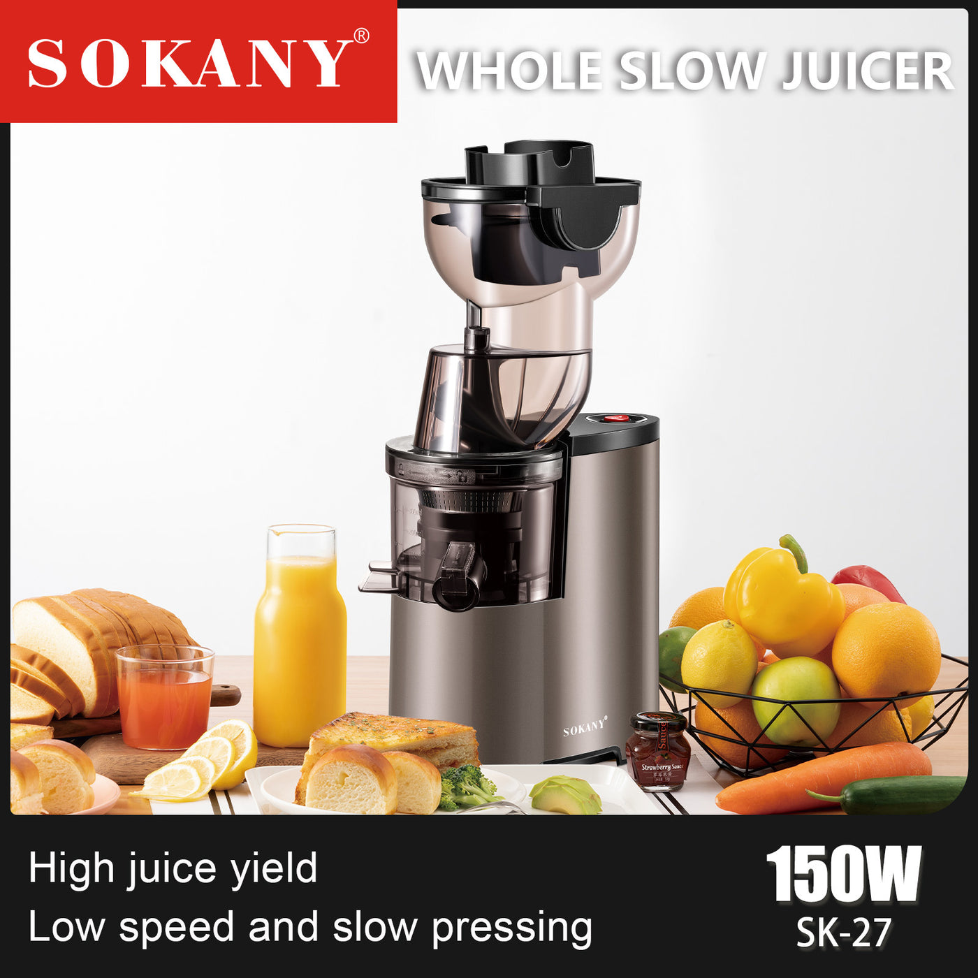 SOKANY Slow Juicer Cold Press Extractor