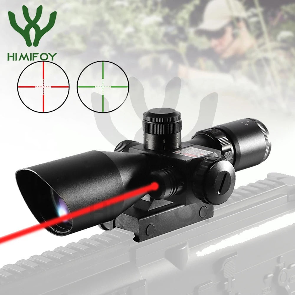 2.5-10x40 Double Illuminated Mil-dot Red Laser Scope For Hunting