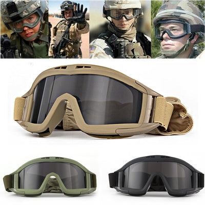 Tactical Goggles 3 Lens Windproof Dustproof