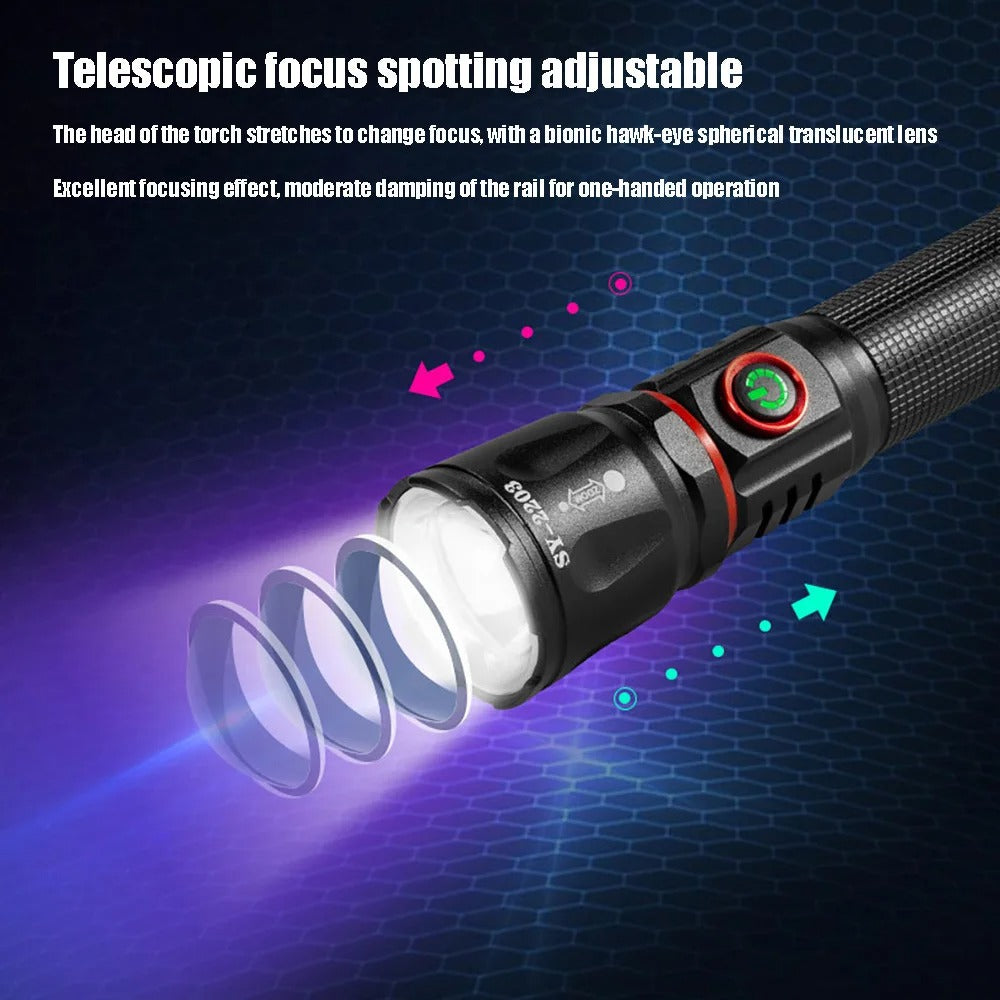 Super Bright COB Multifunctional flashlight With Tail Megnatic