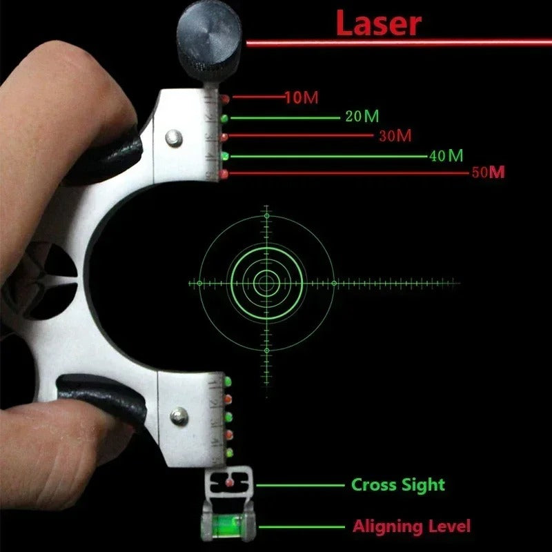 Black Slingshot With Laser Sight
