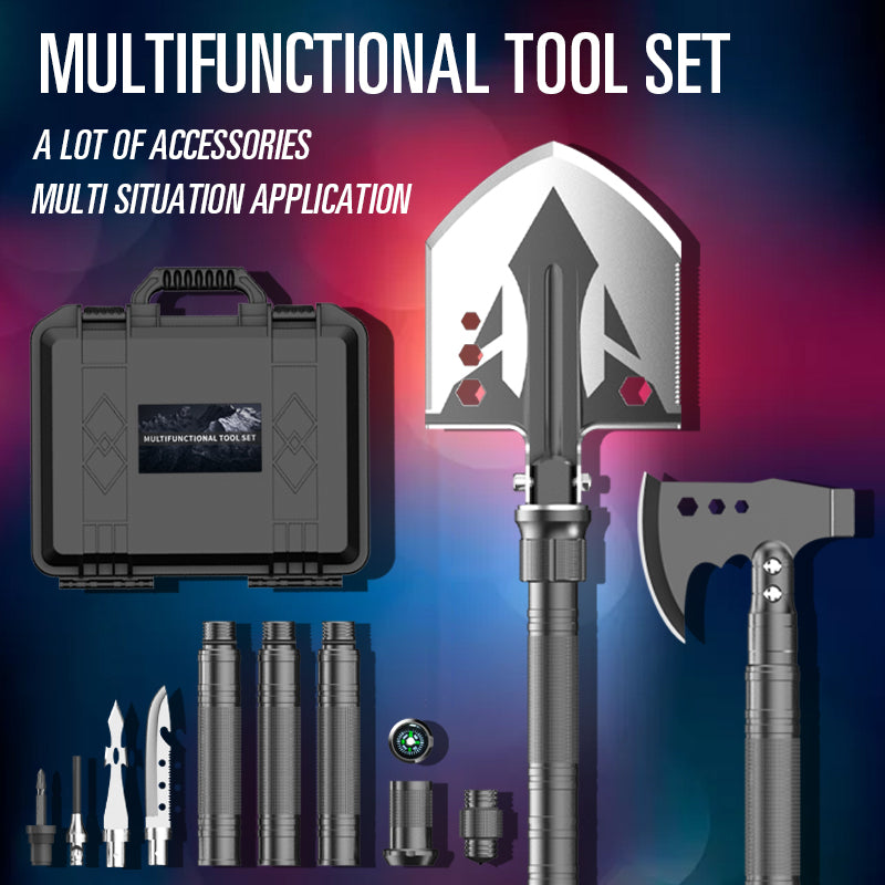 Multi-function Folding Shovel Kit With Hard Box