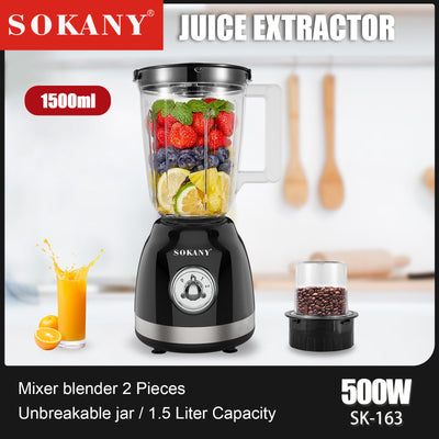 SOKANY 1.5L 500W High Power Blender Mixer Electric Juicer Machine