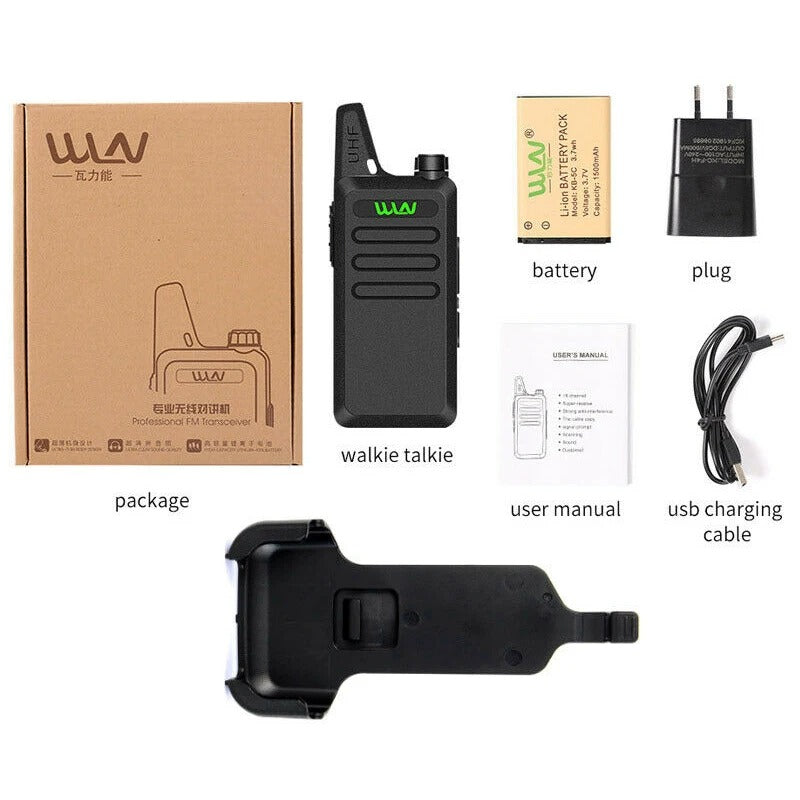 WLN Mini Portable Walkie Talkies Pair