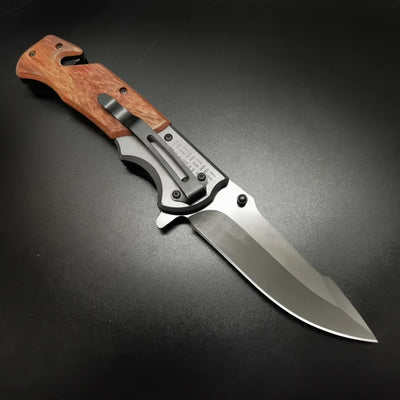 Browning DA308 Wood Handle  Folding Wilderness Knife
