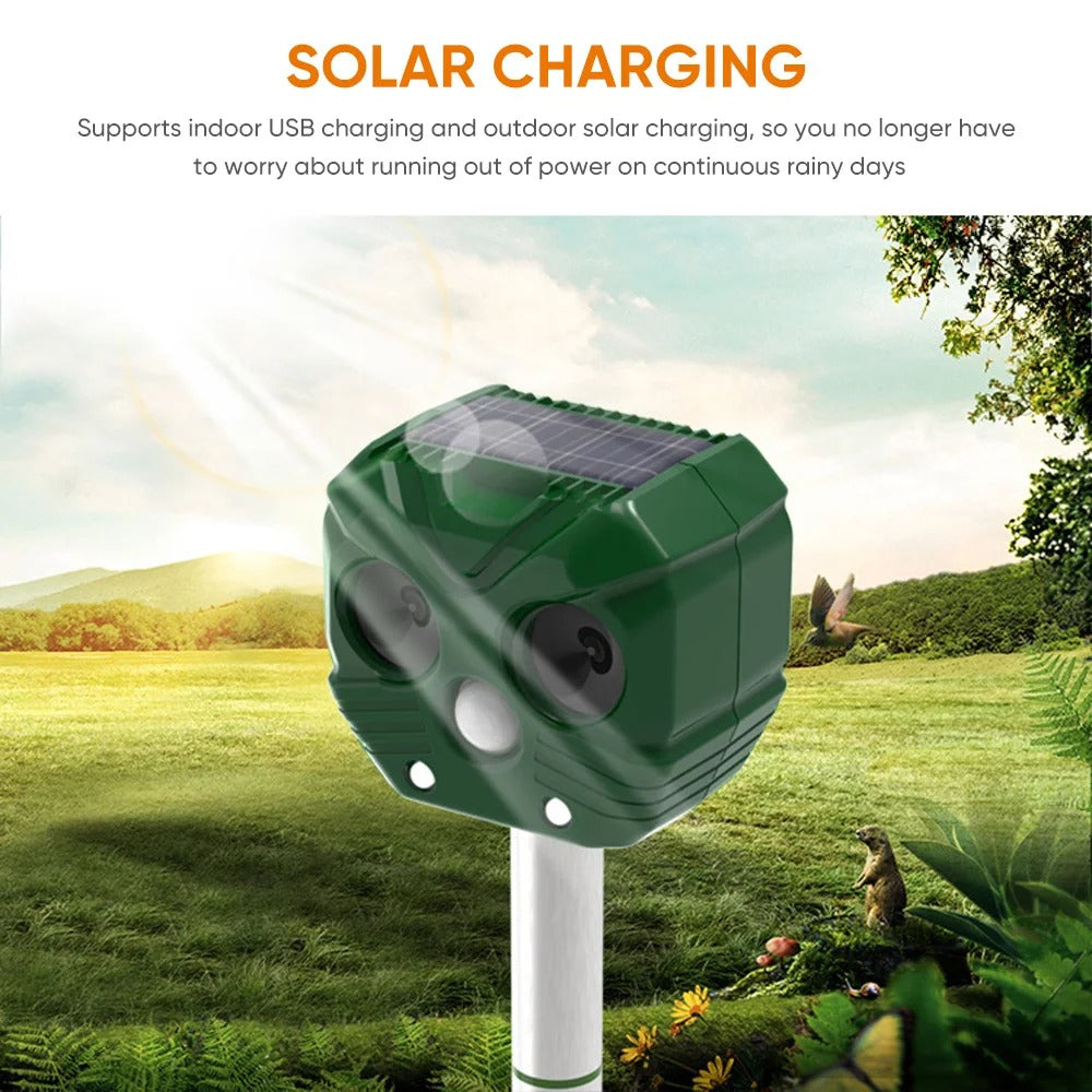 Solar Powered Animal Repellant USB Charging AI-906