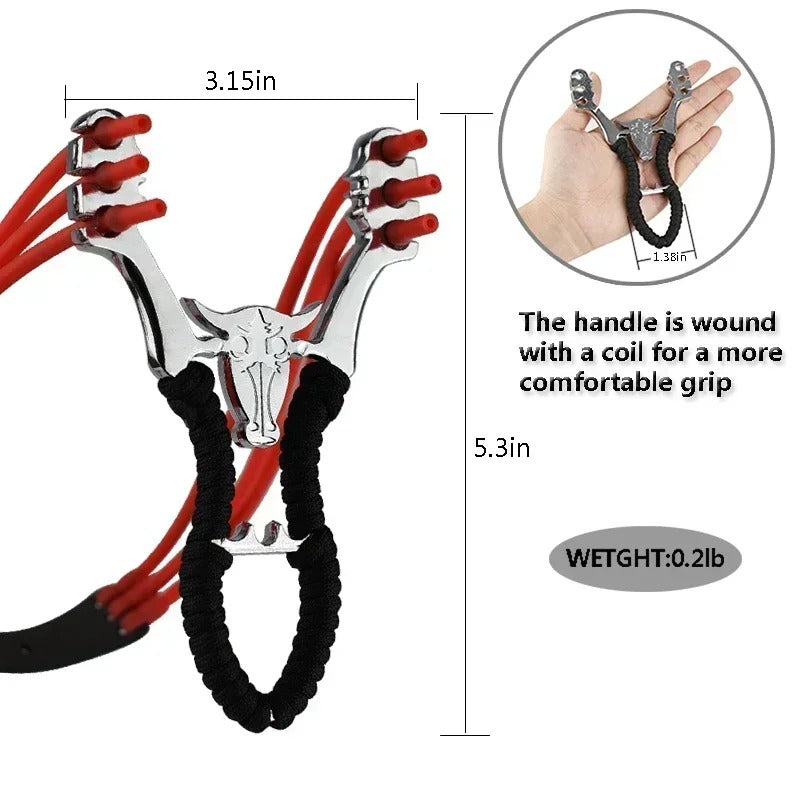 BULL TYPE Metal Powerful Slingshot Black