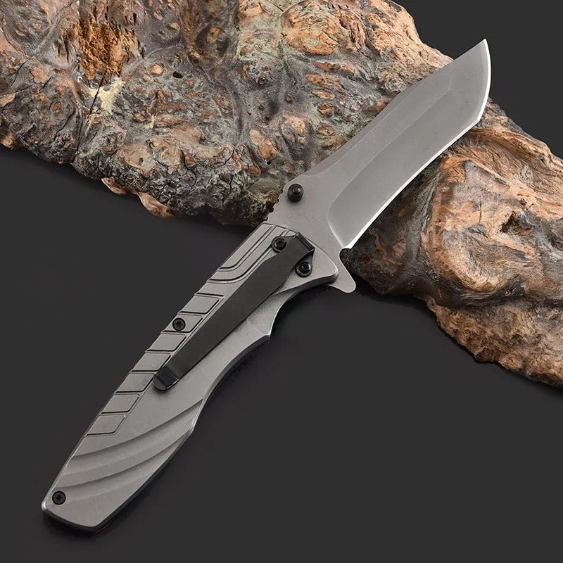 CHONGMING Stainless Steel Wood Handle Outdoor EDC Military Tactical Pocket Knife CM85