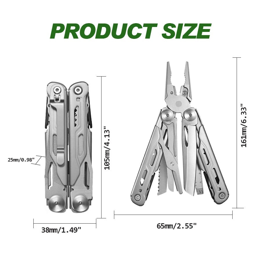 17 in 1 Multifunctional Folding Pocket EDC Plier Tool