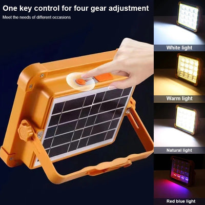 Outdoor 4 Modes LED Solar Light Portable Rechargeable Camping Lantern