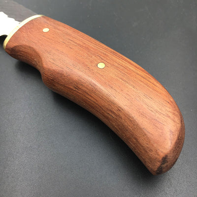 Carbon Steel Fixed Blade Wood Handle Knife
