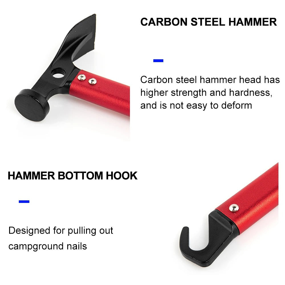 Widesea Camping Hammer with Stake Peg Puller