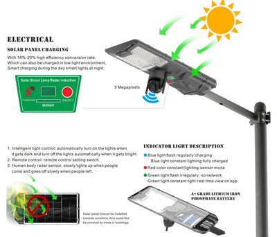 GD-Super CCTV HD Camera Solar Street Light GD-OM300