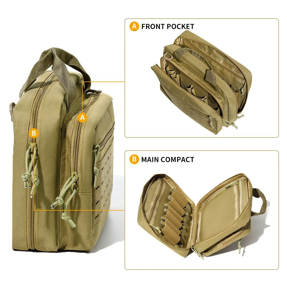 Hand Carry/Shoulder Tactical Pistol Storage Bag