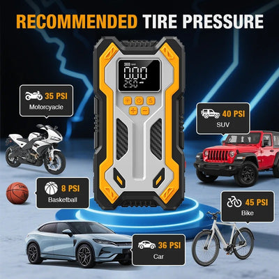 New L3 Portable 4 in 1 Jump Starter With Air Pump PowerBank & Emergency Flashlight